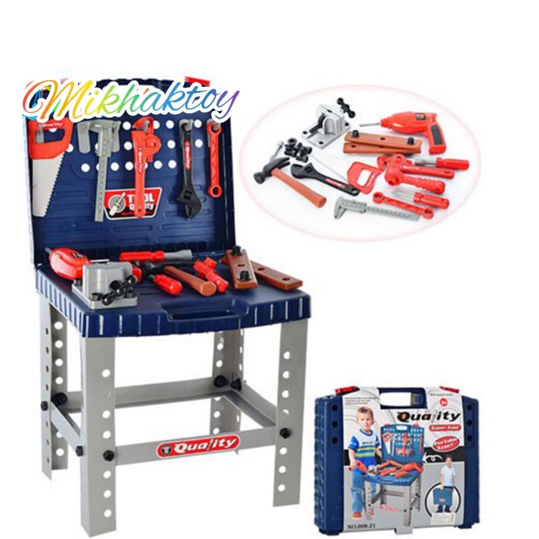 اسباب بازی میز ابزار چمدانی با دریل