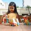 بریکس چوبی 40 قطعه جعبه چوبی