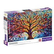 پازل 500 قطعه طرح درخت رنگارنگ برند کینگ 